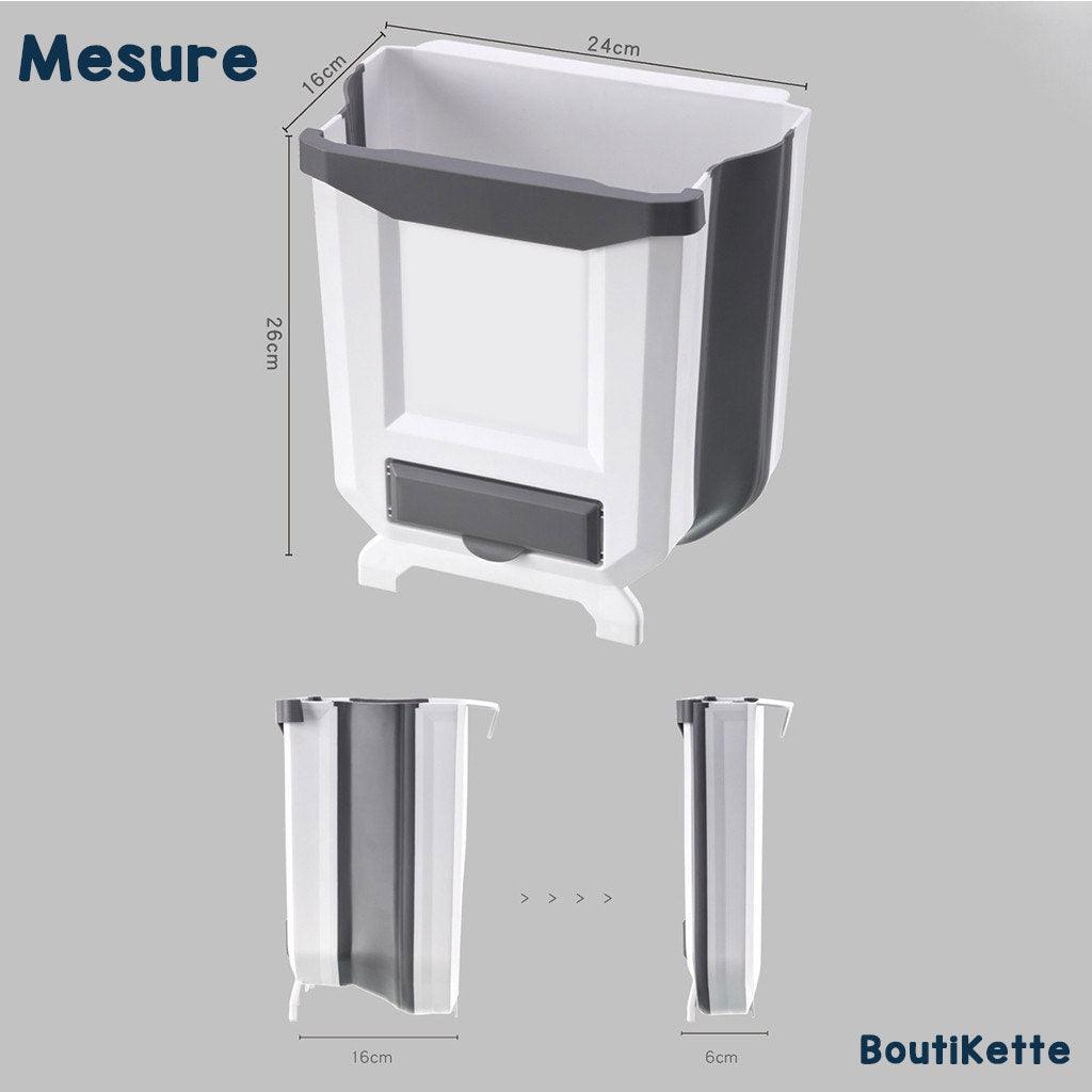 Poubelle Suspendue pliable Pour cuisine bureau et salle de bain