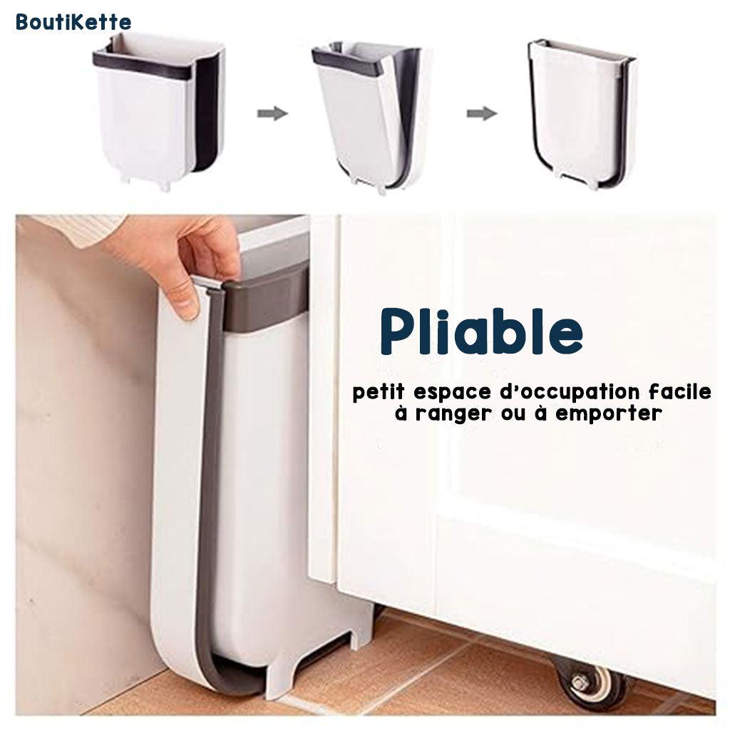 Poubelle Suspendue pliable Pour cuisine bureau et salle de bain