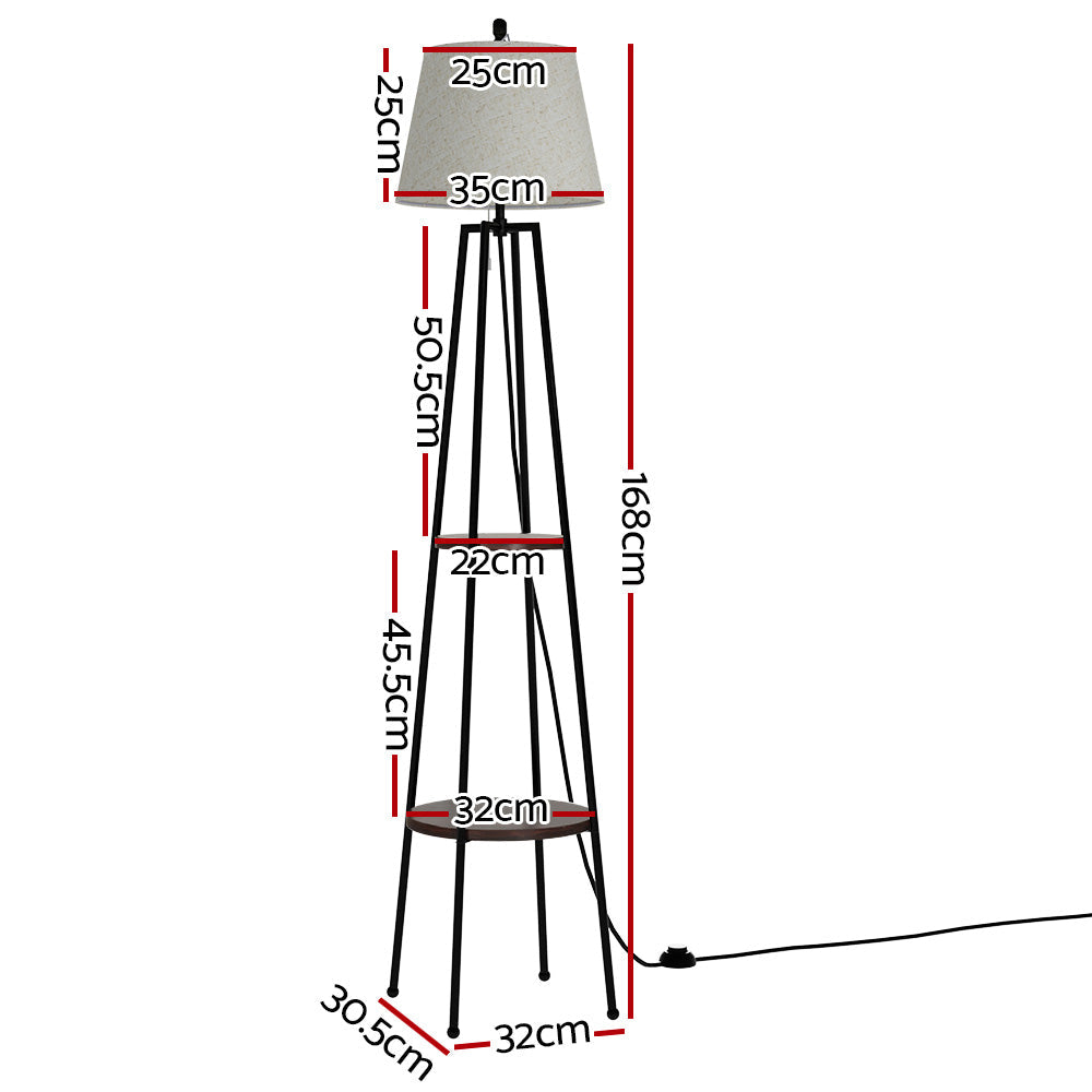 Lampadaire LED 3 en 1 en Bois massif